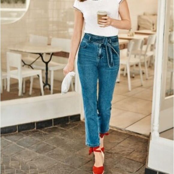 Boden Denim - ✨2xHP✨Boden tie waist slim straight jeans ✨